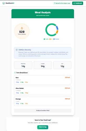 DesiNutri AI - Desi Food Calorie Tracker