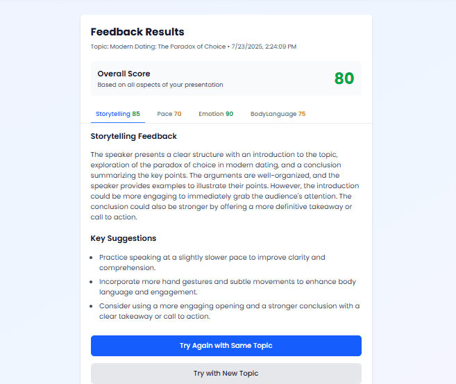 SpeakSensei - AI Speaking Coach