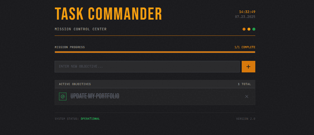 TaskCommander - Mission Control Center